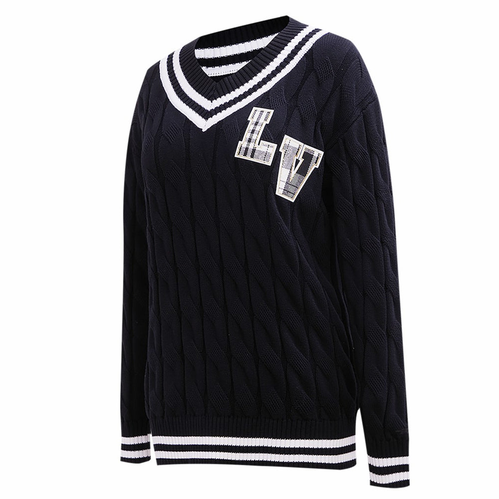 Las Vegas Raiders Pro Standard Women's Prep V-Neck Pullover Sweater - Black online