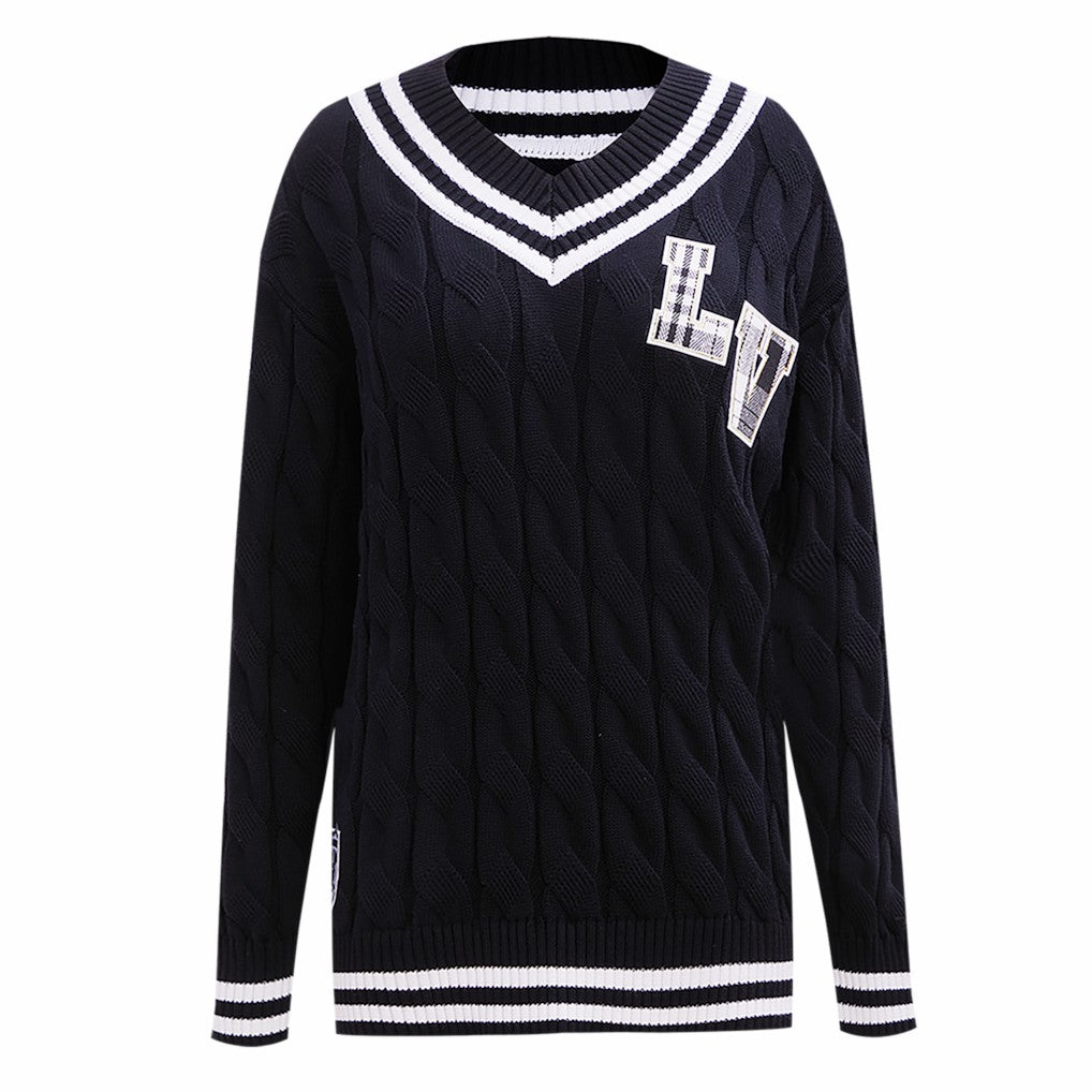 Las Vegas Raiders Pro Standard Women's Prep V-Neck Pullover Sweater - Black online