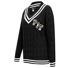 Pittsburgh Steelers Pro Standard Women's Prep V-Neck Pullover Sweater - Black outlet