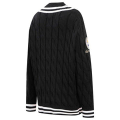 Pittsburgh Steelers Pro Standard Women's Prep V-Neck Pullover Sweater - Black outlet