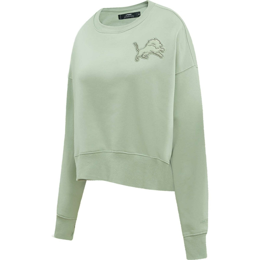 Detroit Lions Pro Standard Women's Oversized Cropped Neutral Pullover Sweatshirt - Light Green for sale