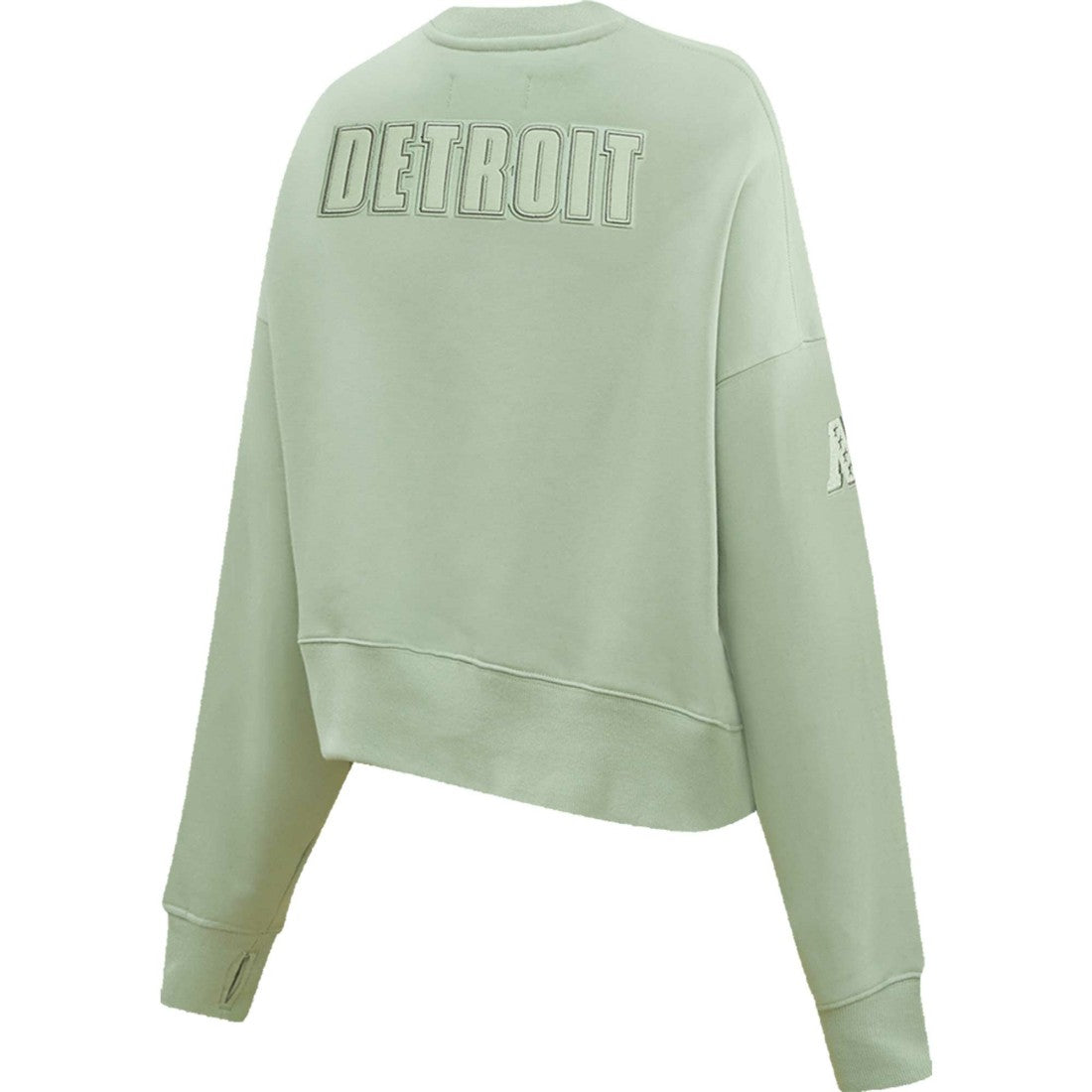 Detroit Lions Pro Standard Women's Oversized Cropped Neutral Pullover Sweatshirt - Light Green for sale