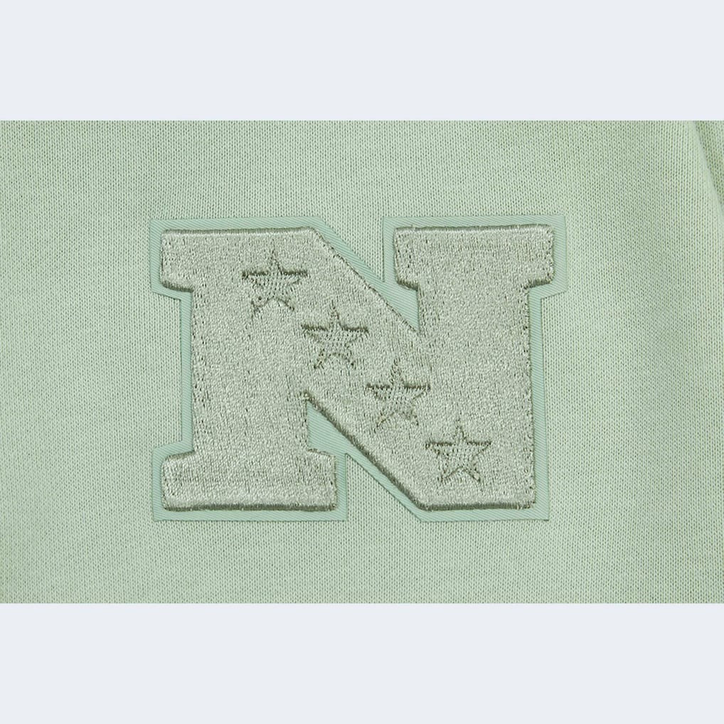 Carolina Panthers Pro Standard Women's Oversized Cropped Neutral Pullover Sweatshirt - Light Green outlet