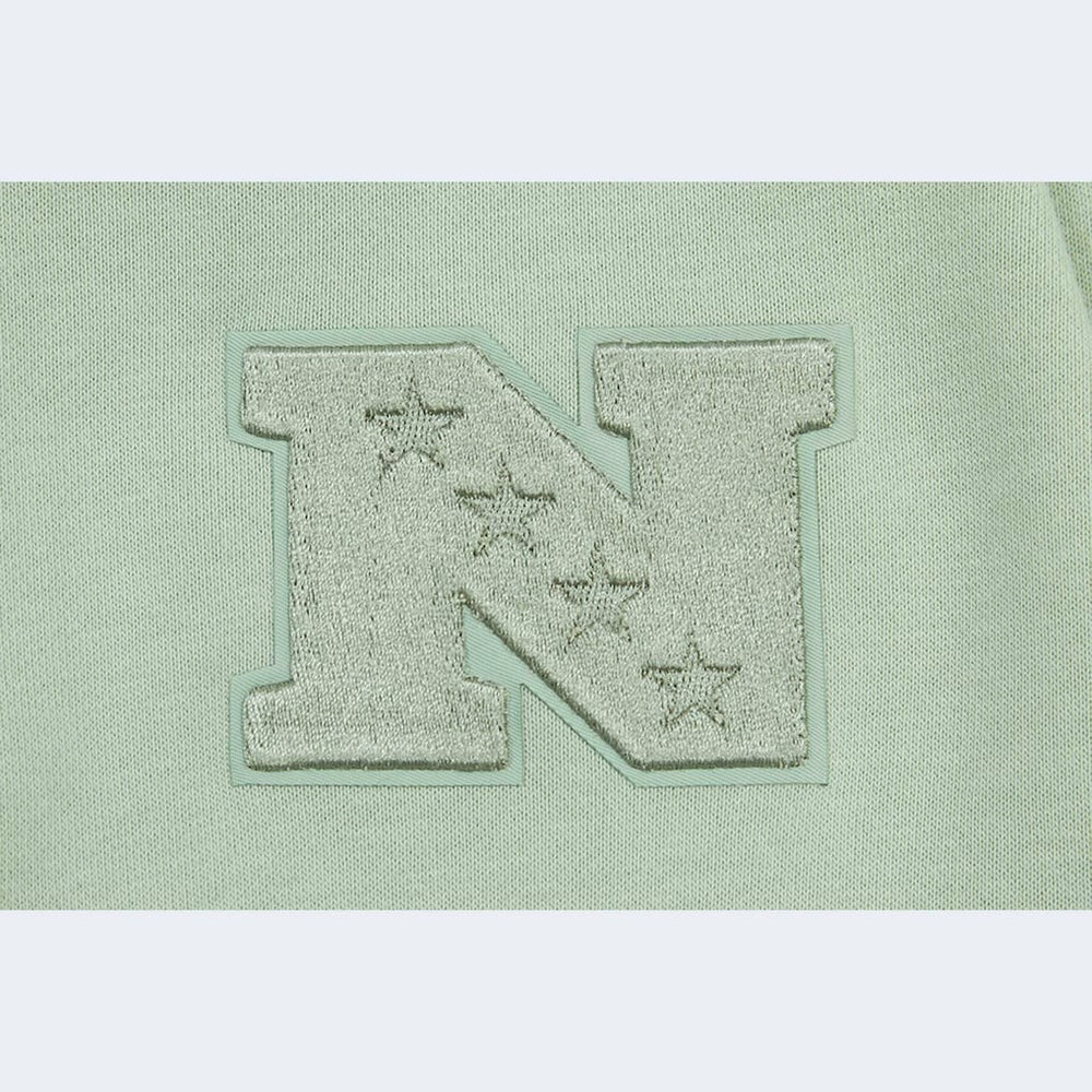 Carolina Panthers Pro Standard Women's Oversized Cropped Neutral Pullover Sweatshirt - Light Green outlet