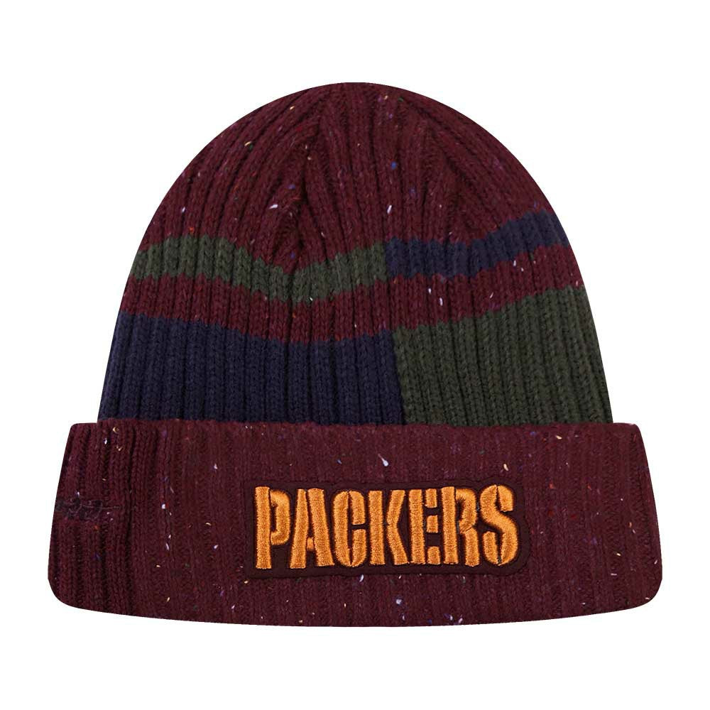 Green Bay Packers Pro Standard Speckled Cuffed Knit Hat - Burgundy discount
