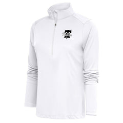 Philadelphia Phillies Antigua Women's Brushed Metallic Tribute Half-Zip Pullover Top - White