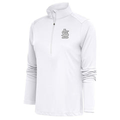 St. Louis Cardinals Antigua Women's Brushed Metallic Tribute Half-Zip Pullover Top - White