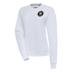 Houston Astros Antigua Women's Brushed Metallic Victory Pullover Sweatshirt - White