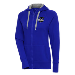 Philadelphia Phillies Antigua Women's Brushed Metallic Victory Full-Zip Hoodie - Royal