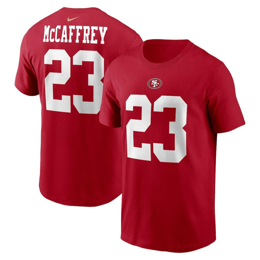 Christian McCaffrey San Francisco 49ers Player Name & Number T-Shirt - Scarlet | Nike sale