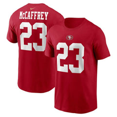 Christian McCaffrey San Francisco 49ers Player Name & Number T-Shirt - Scarlet | Nike sale