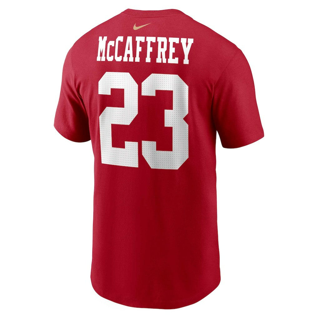 Christian McCaffrey San Francisco 49ers Player Name & Number T-Shirt - Scarlet | Nike sale