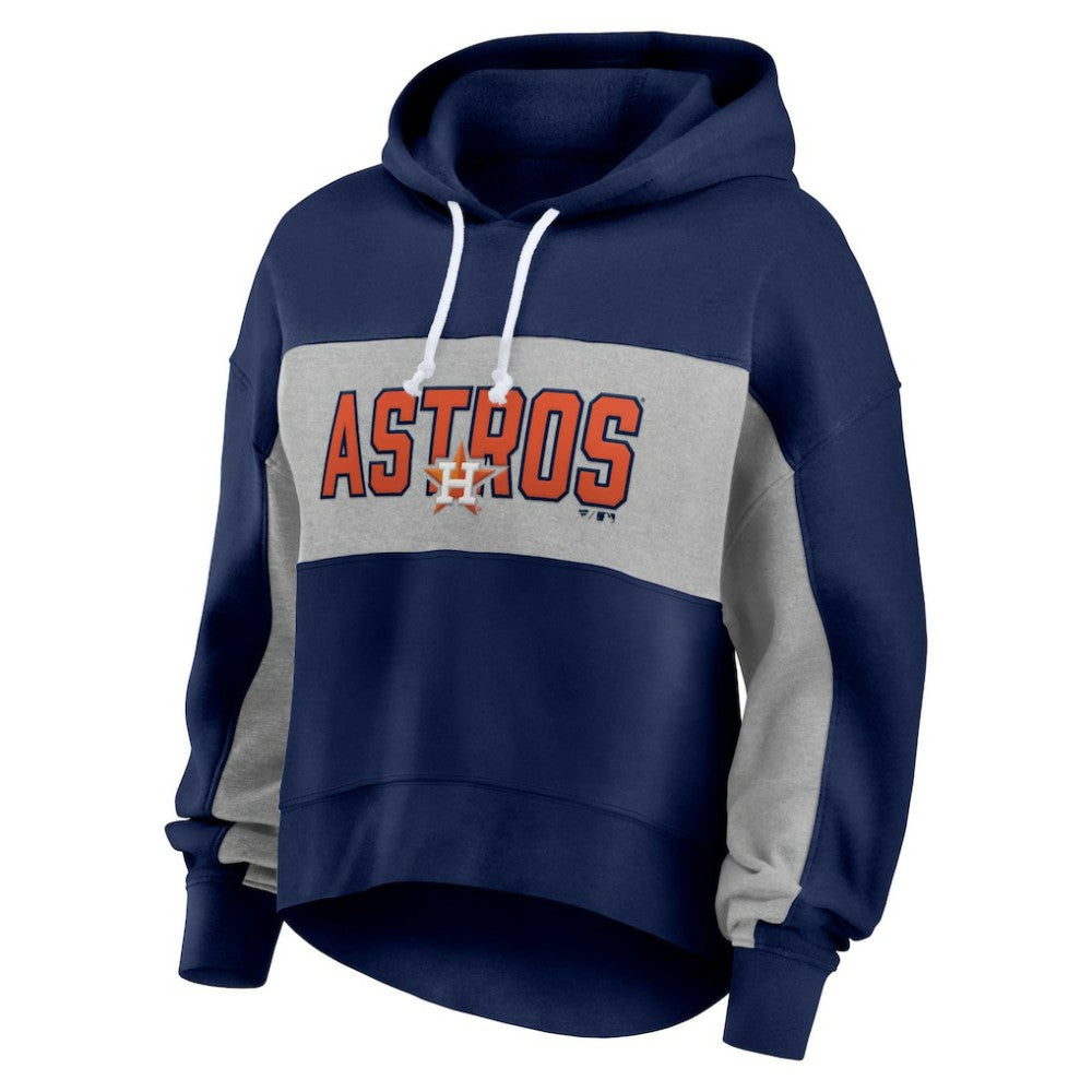 Houston Astros Profile Women's Plus Size Pullover Hoodie - Navy