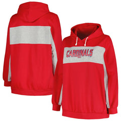 St. Louis Cardinals Profile Women's Plus Size Pullover Hoodie - Red