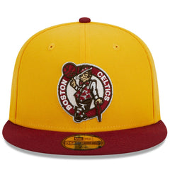 Boston Celtics Fall Leaves 2-Tone 59FIFTY Fitted Hat - Yellow/Red | New Era cheap