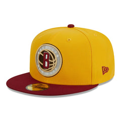 Brooklyn Nets Fall Leaves 2-Tone 59FIFTY Fitted Hat - Yellow/Red | New Era on sale