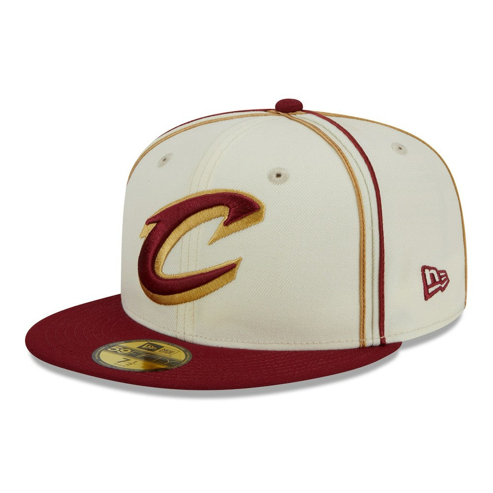 Cleveland Cavaliers Piping 2-Tone 59FIFTY Fitted Hat sale - Cream/Wine | New Era outlet