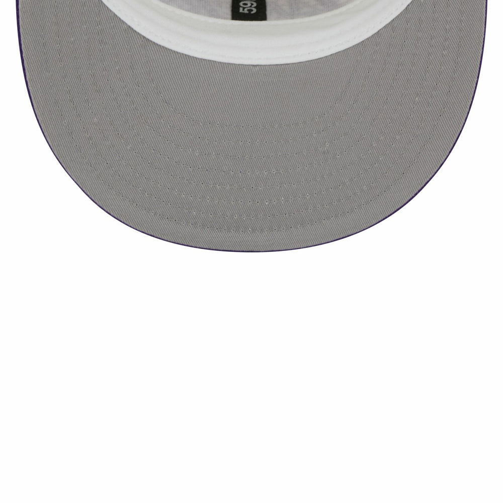 Los Angeles Lakers Piping 2-Tone 59FIFTY Fitted Hat - Cream/Purple | New Era outlet