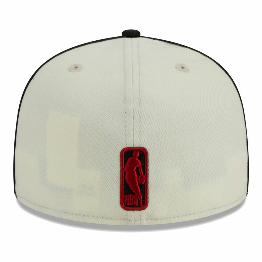Miami Heat Piping 2-Tone 59FIFTY Fitted Hat - Cream/Black | New Era for sale