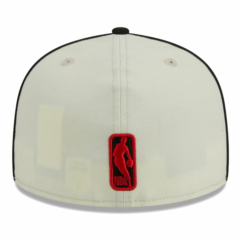 Portland Trail Blazers Piping 2-Tone 59FIFTY Fitted Hat - Cream/Black | New Era sale