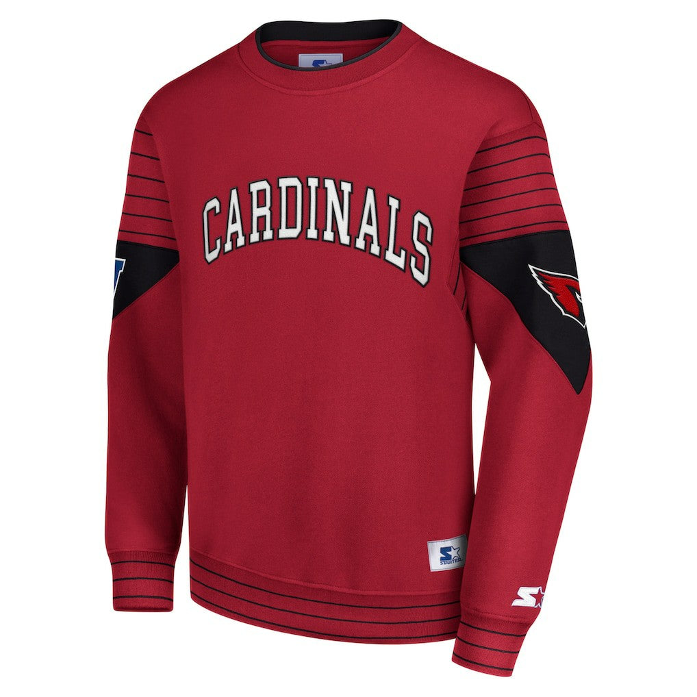Arizona Cardinals Starter Face-Off Pullover Sweatshirt - Cardinal cheap