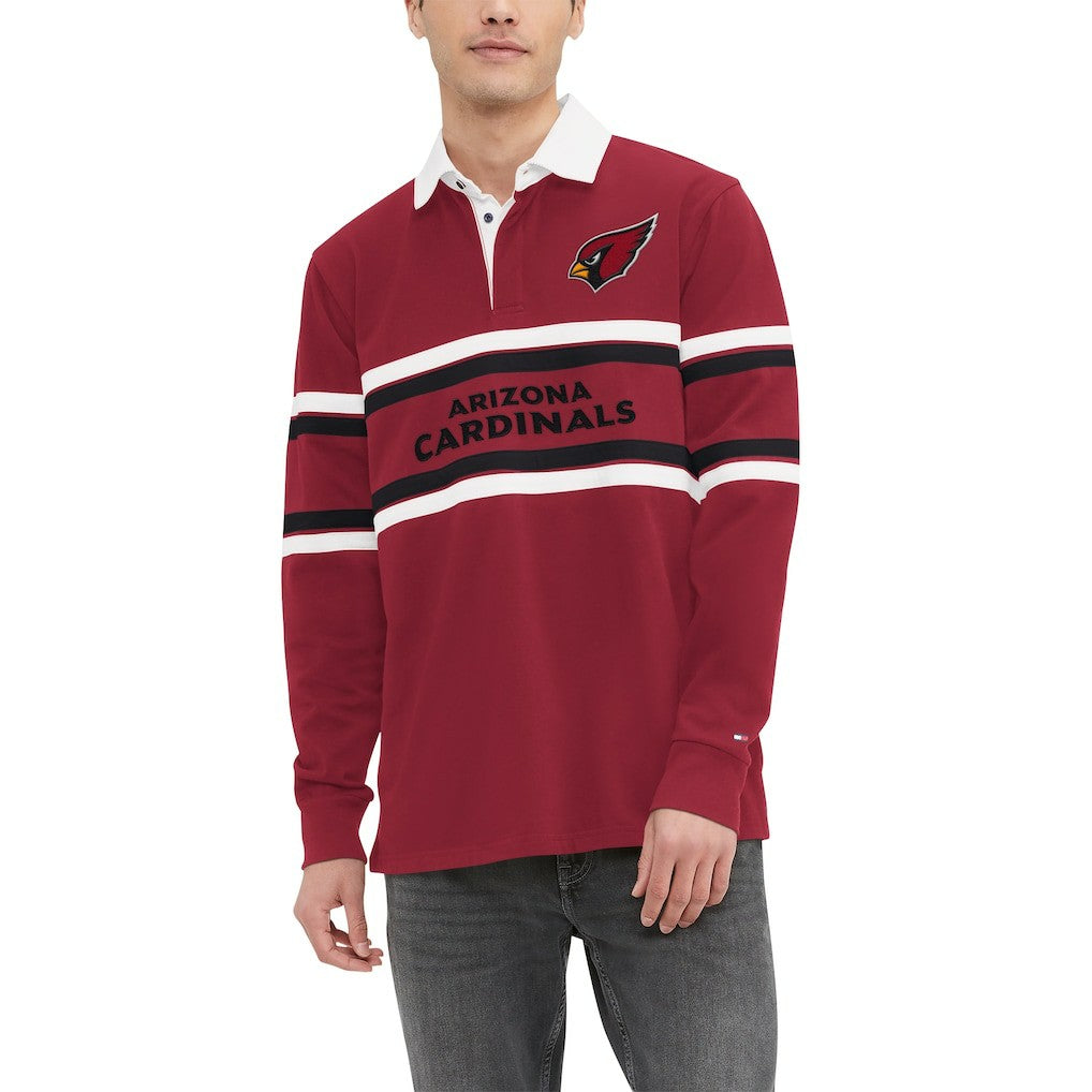 Arizona Cardinals Tommy Hilfiger Cory Varsity Rugby Long Sleeve T-Shirt - Cardinal outlet