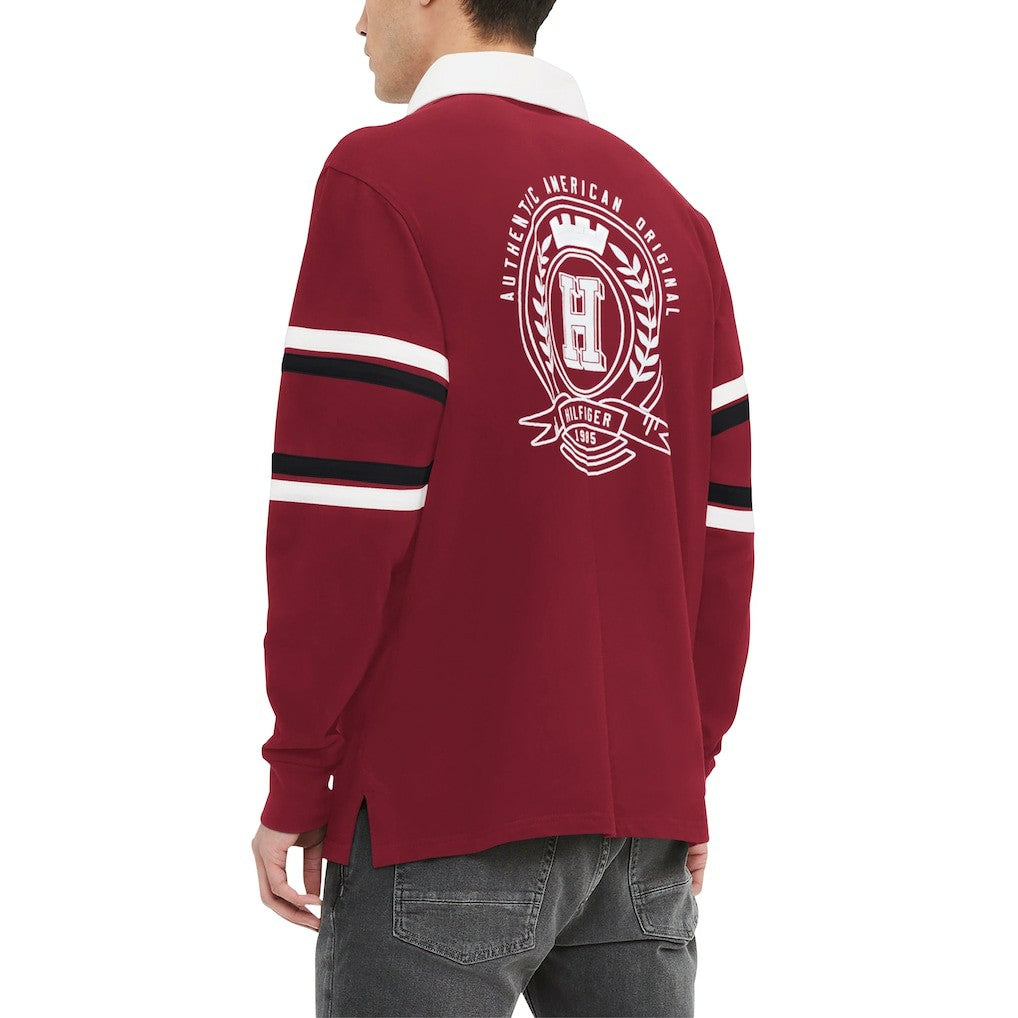 Arizona Cardinals Tommy Hilfiger Cory Varsity Rugby Long Sleeve T-Shirt - Cardinal outlet