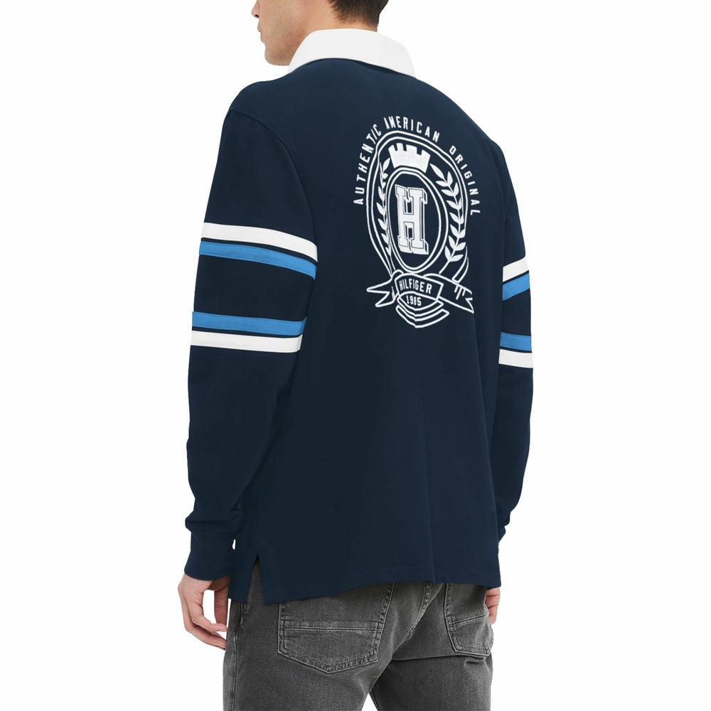Tennessee Titans Tommy Hilfiger Cory Varsity Rugby Long Sleeve T-Shirt - Navy discount