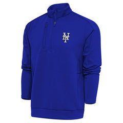 New York Mets Antigua Metallic Generation Quarter-Zip Pullover Top - Royal | New Era