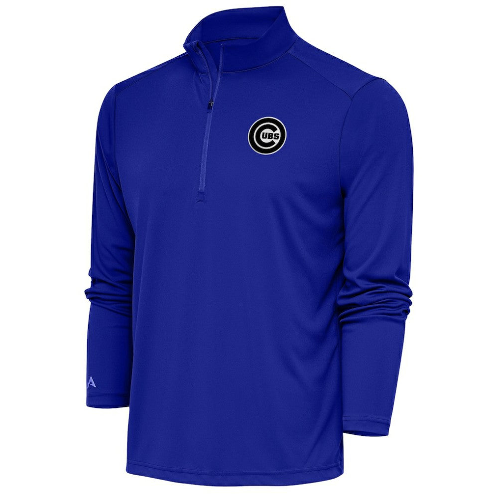 Chicago Cubs Antigua Metallic Tribute Quarter-Zip Top - Royal