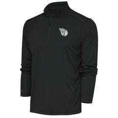 Cleveland Guardians Antigua Metallic Tribute Quarter-Zip Top - Charcoal