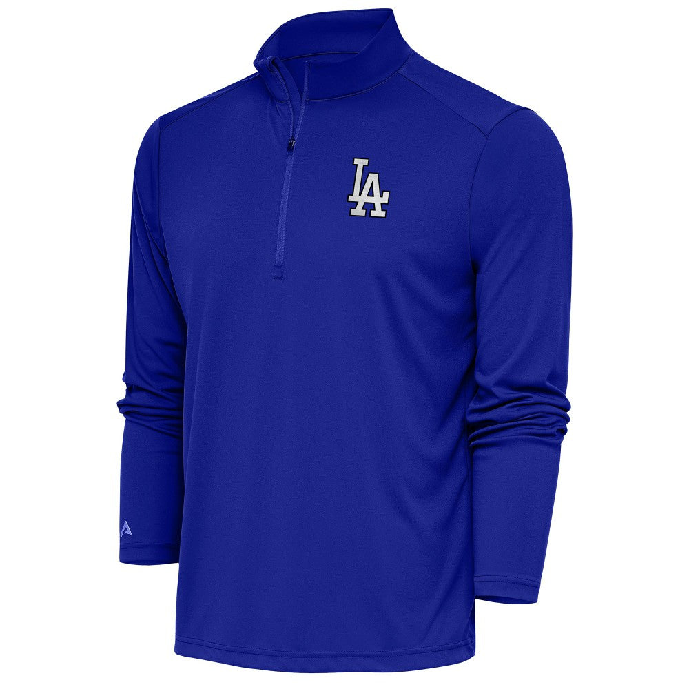 Los Angeles Dodgers Antigua Metallic Tribute Quarter-Zip Top - Royal