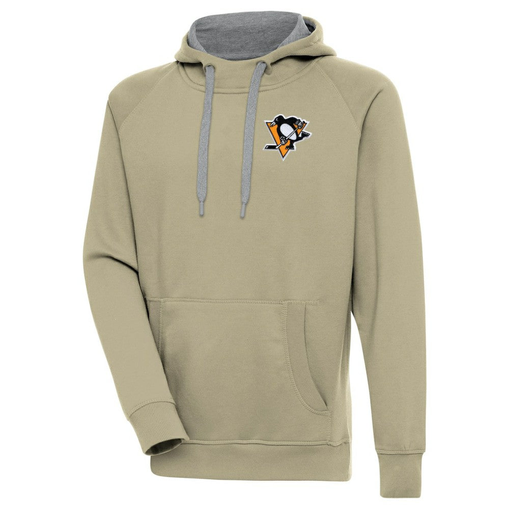 Pittsburgh Penguins Antigua Victory Pullover Hoodie Khaki