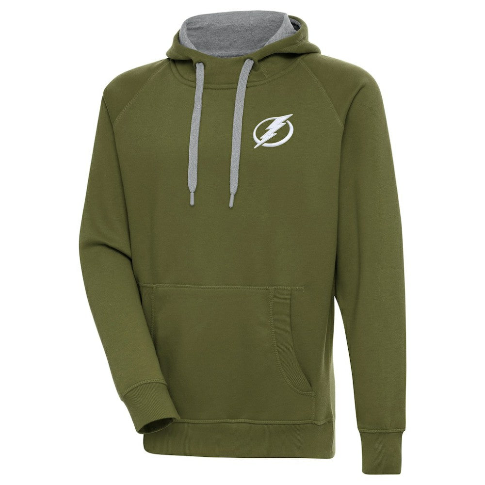 Tampa Bay Lightning Antigua Victory Pullover Hoodie Olive