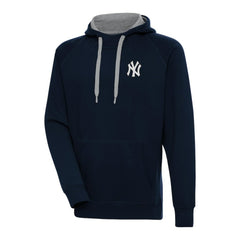 New York Yankees Antigua Metallic Victory Pullover Hoodie - Navy