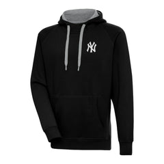 New York Yankees Antigua Metallic Victory Pullover Hoodie - Black