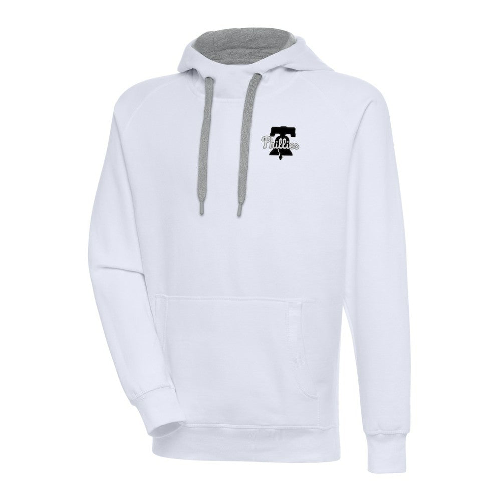 Philadelphia Phillies Antigua Metallic Victory Pullover Hoodie - White