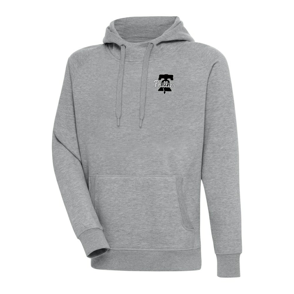 Philadelphia Phillies Antigua Metallic Victory Pullover Hoodie - Heather Gray