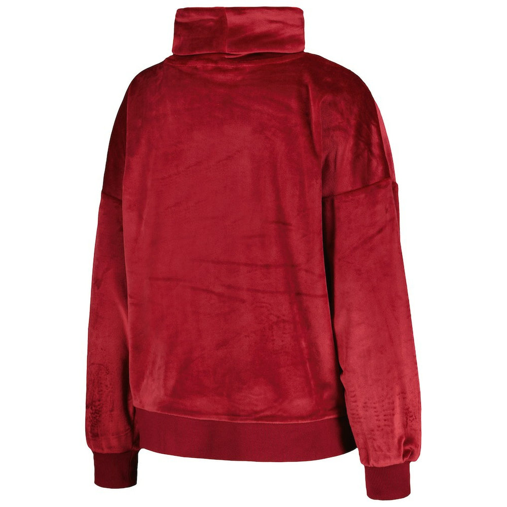 Arizona Cardinals DKNY Sport Women's Deliliah Rhinestone Funnel Neck Pullover Sweatshirt - Cardinal discount