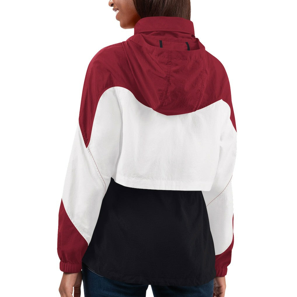 Arizona Cardinals G-III 4Her by Carl Banks Women's Tie Breaker Lightweight Quarter-Zip Jacket - Black/Cardinal cheap