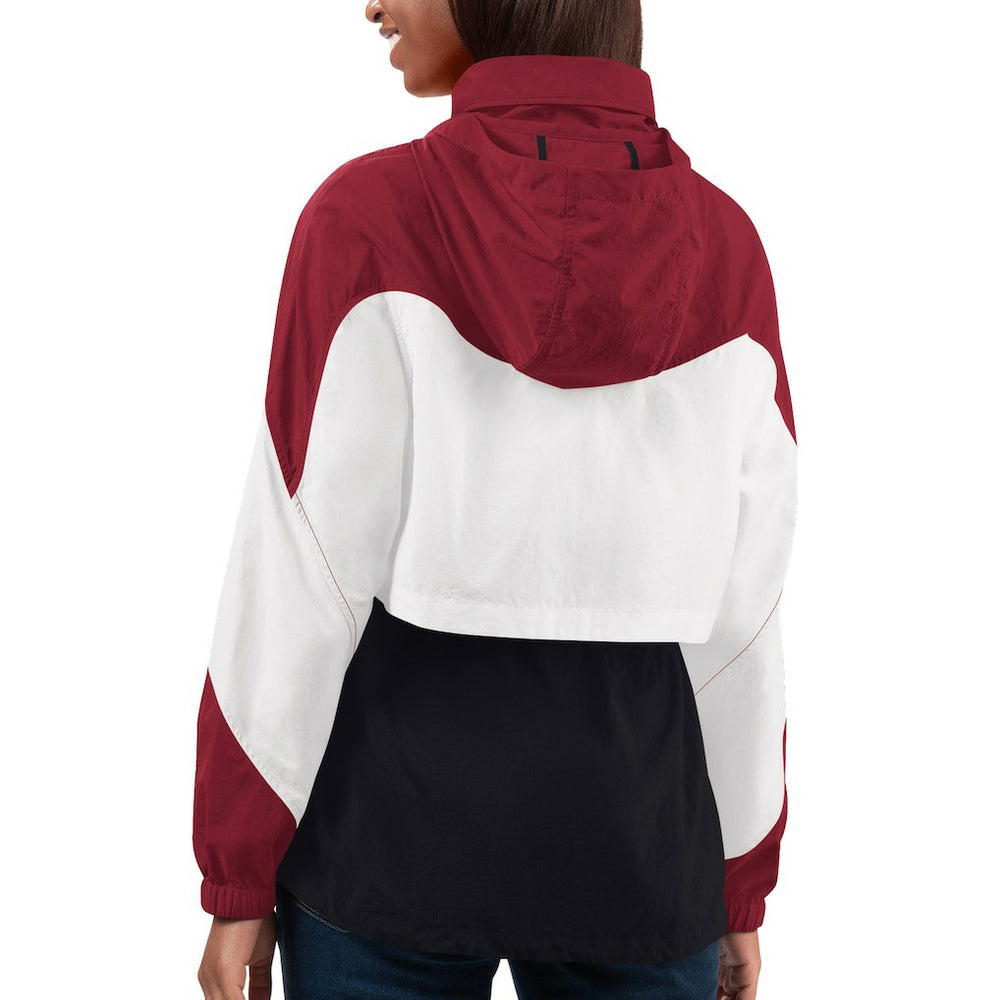 Arizona Cardinals G-III 4Her by Carl Banks Women's Tie Breaker Lightweight Quarter-Zip Jacket - Black/Cardinal cheap