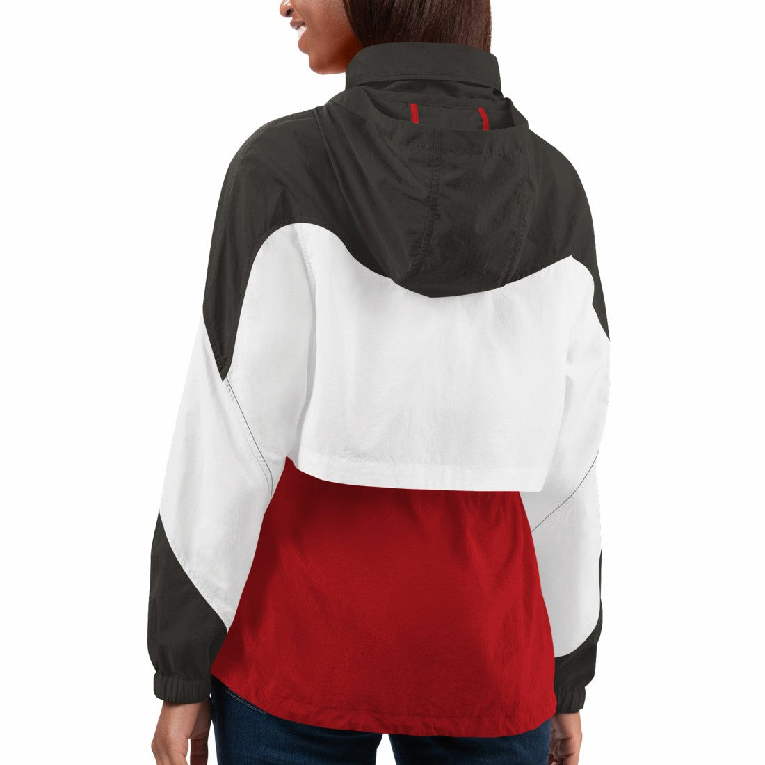 Tampa Bay Buccaneers G-III 4Her by Carl Banks Women's Tie Breaker Lightweight Quarter-Zip Jacket - Red/Pewter discount