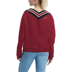 Arizona Cardinals Tommy Hilfiger Women's Heidi V-Neck Pullover Sweatshirt - Cardinal outlet