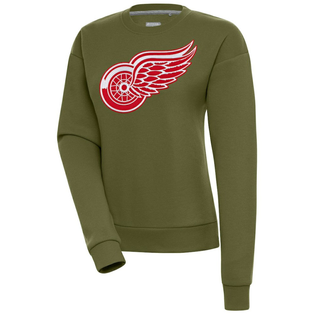 Detroit Red Wings Antigua Women's Victory Pullover Sweatshirt Olive