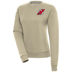 New Jersey Devils Antigua Women's Victory Pullover Sweatshirt Khaki