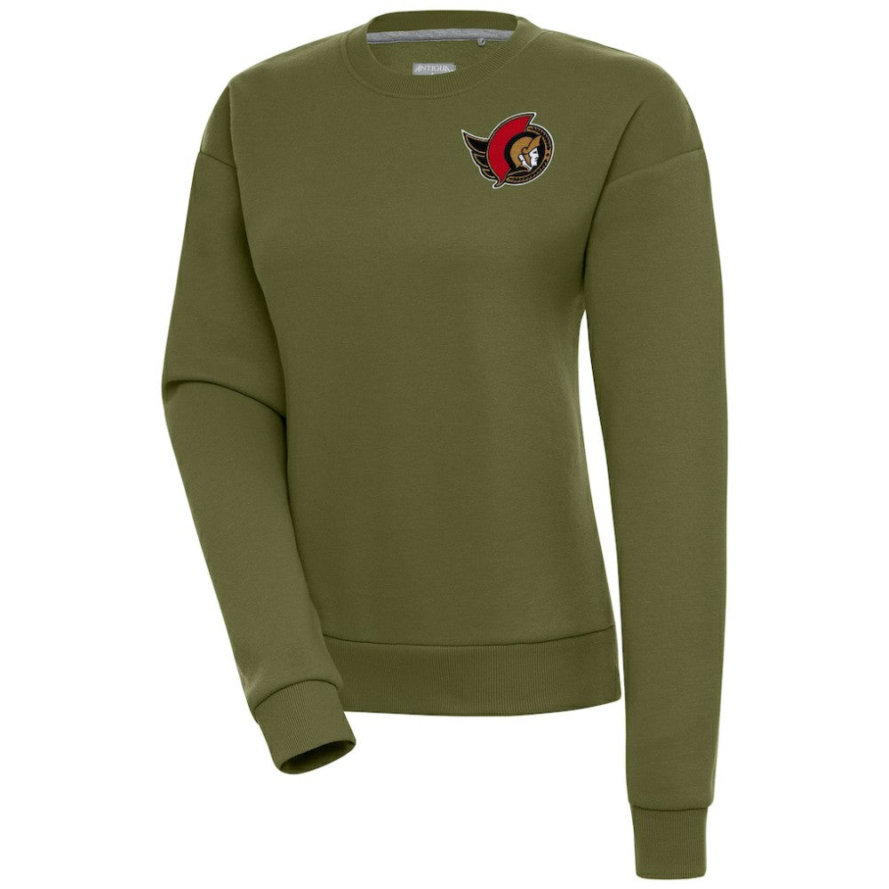 Ottawa Senators Antigua Women's Victory Pullover Sweatshirt Olive