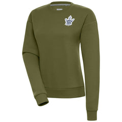 Toronto Maple Leafs Antigua Women's Victory Pullover Sweatshirt Olive