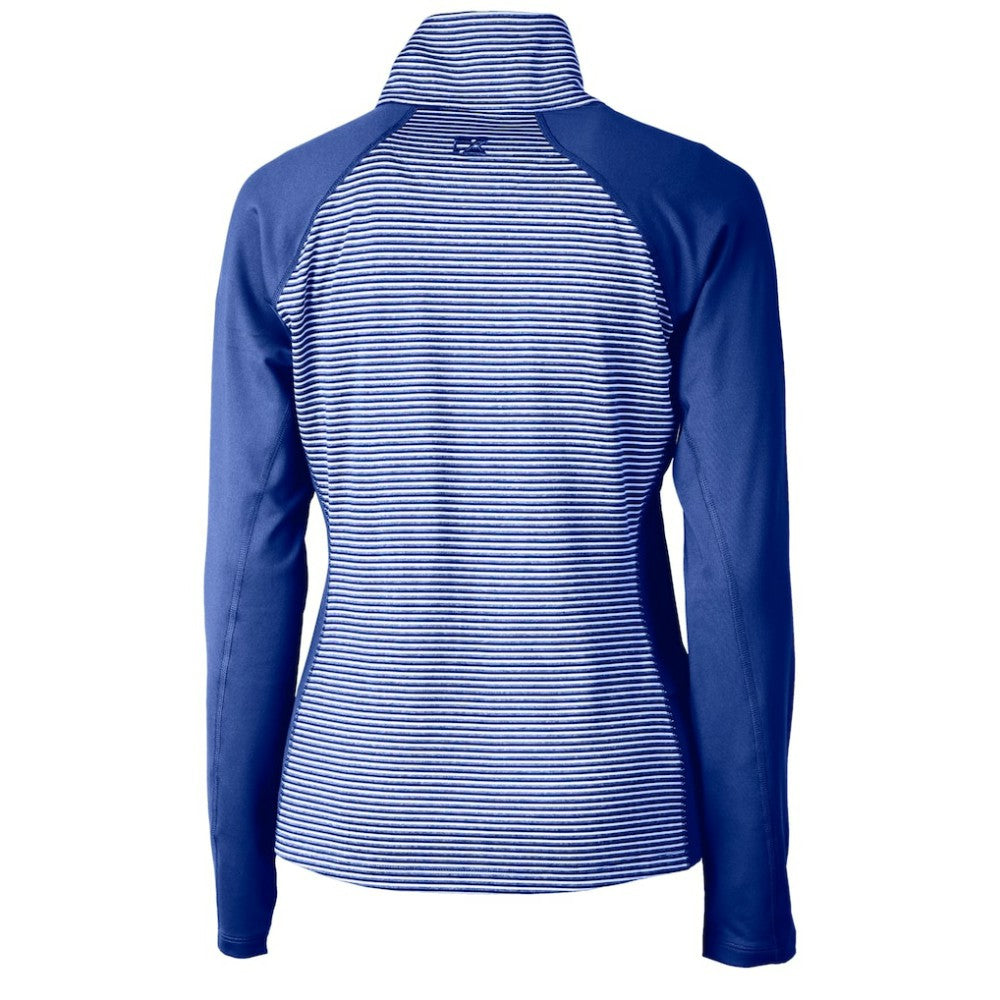 Philadelphia Phillies Cutter & Buck Women's DryTec Forge Tonal Stripe Half-Zip Top - Royal