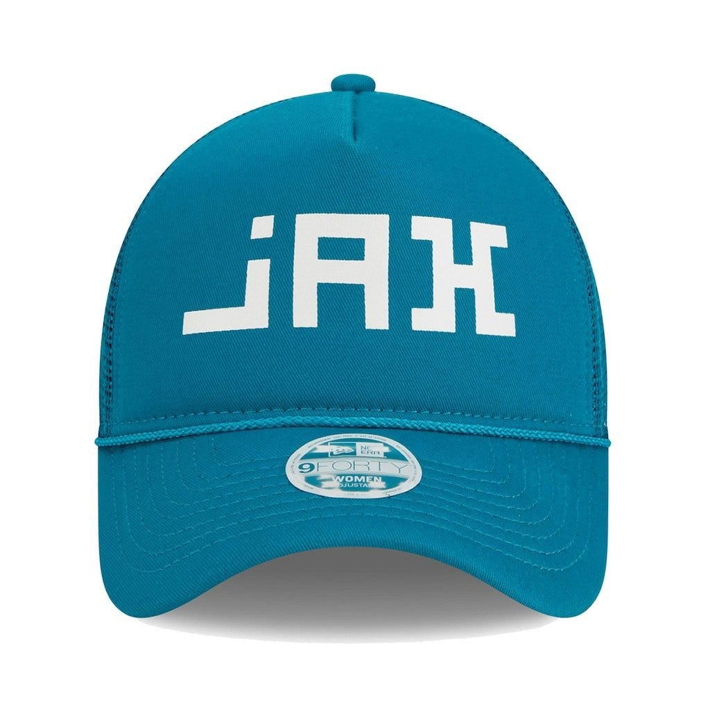 Jacksonville Jaguars New Era Women's McGee Trucker 9FORTY Adjustable Hat - Teal discount