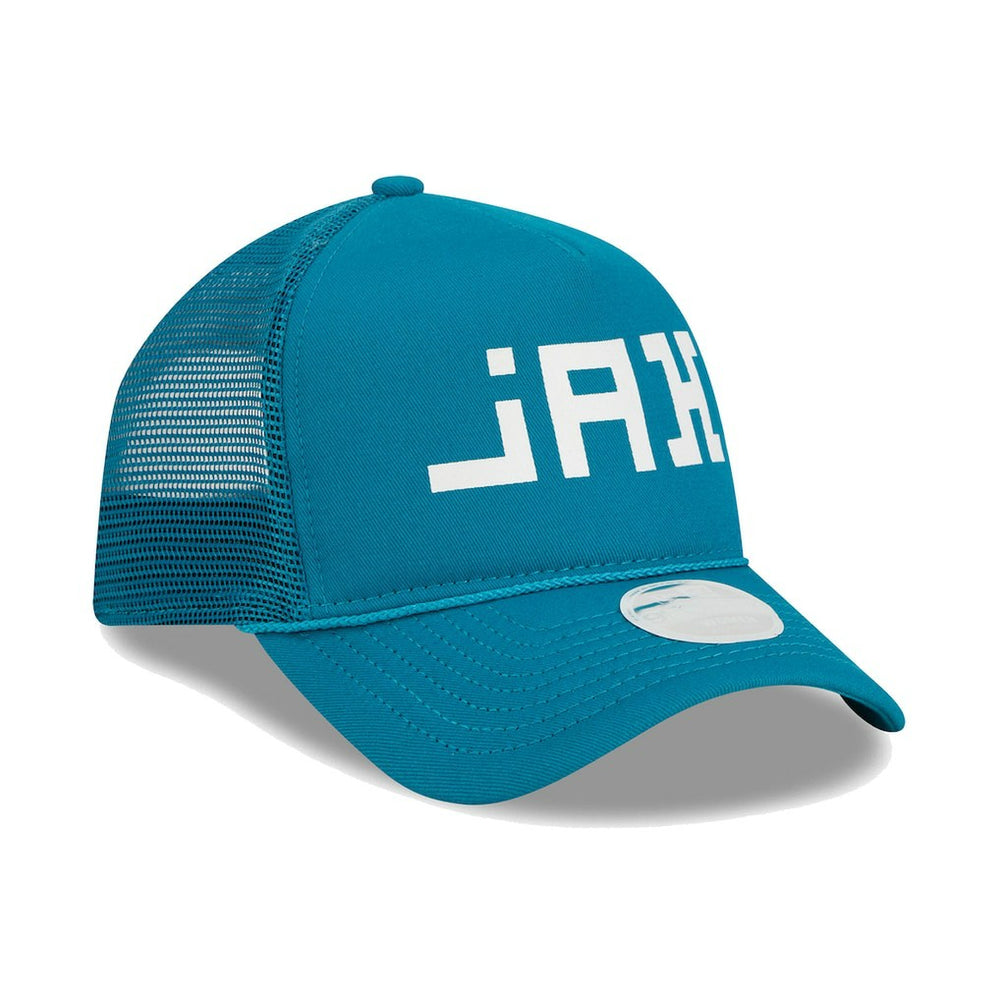 Jacksonville Jaguars New Era Women's McGee Trucker 9FORTY Adjustable Hat - Teal discount